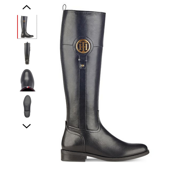 Tommy Hilfiger Shoes - Tommy Hilfiger wide riding boots golden logo11 NEW